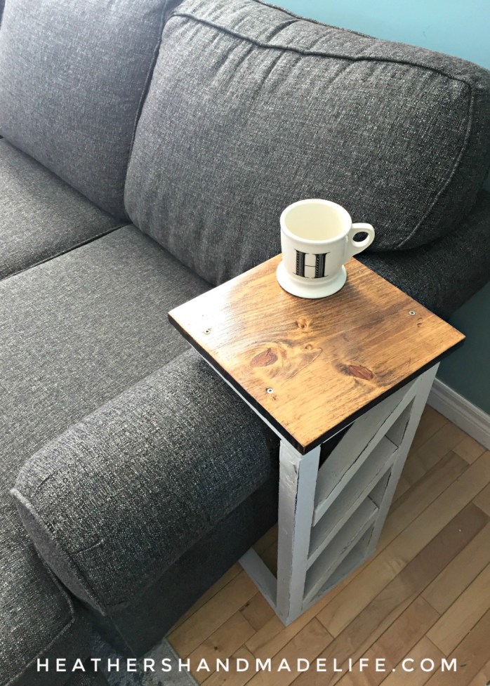 Easy DIY sofa tables {Heather's Handmade Life}