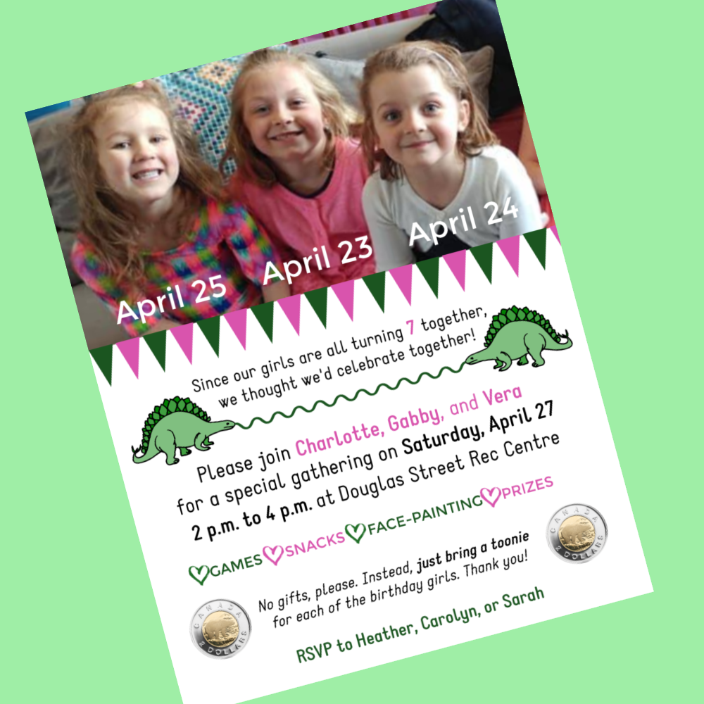 The triple toonie birthday party: How a party for three birthday girls -- with NO presents -- was the best party ever. {Heather's Handmade Life}