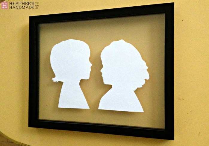 Easy DIY silhouette art with kids' photos {Heather's Handmade Life}