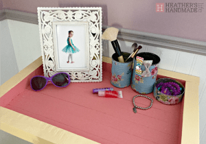 DIY makeup table {Heather's Handmade Life}