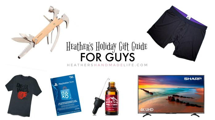 HEATHER’S HOLIDAY GIFT GUIDE: Gifts for guys {Heather's Handmade Life}