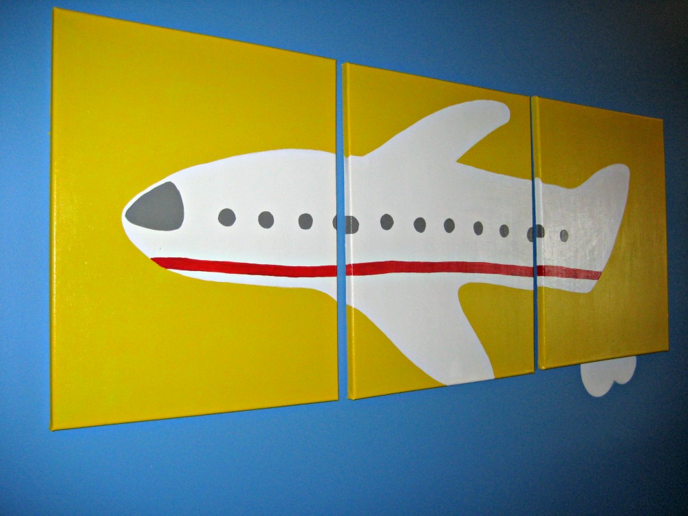 DIY airplane nursery on a tight budget {Heather's Handmade Life}