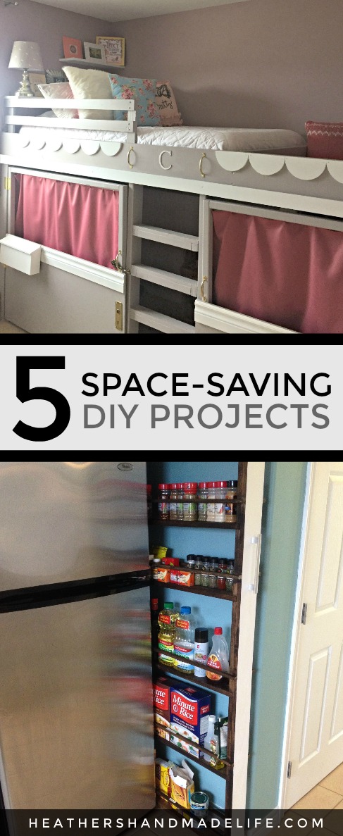 5 space-saving DIY projects {Heather's Handmade Life}