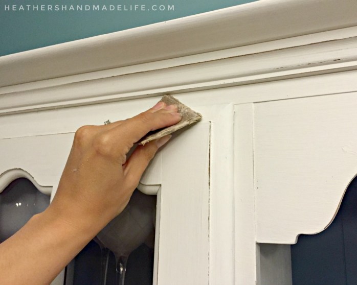 Why you should paint your hutch: We painted our hutch white and the difference is AMAZING {Heather's Handmade Life}