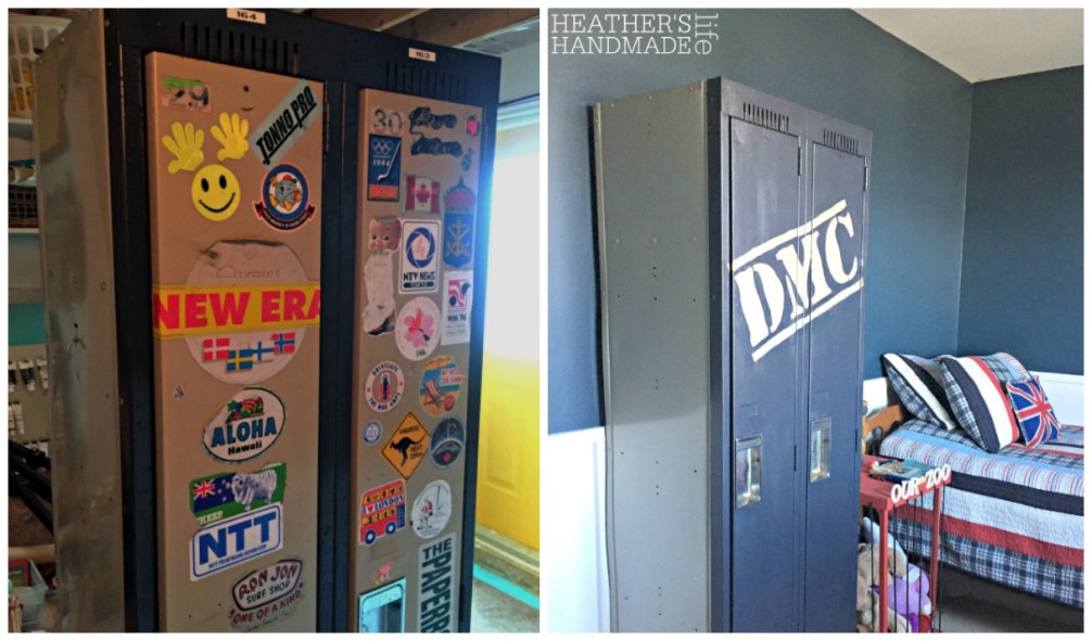 Upcycled lockers for toy storage {Heather's Handmade Life}