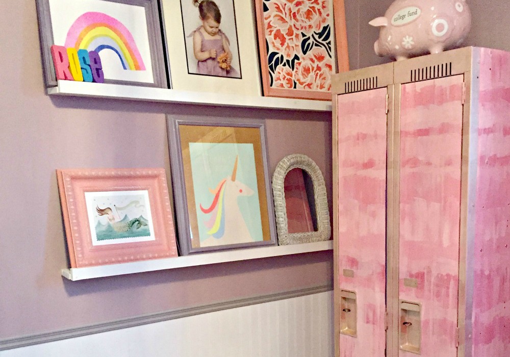 Pink ikat recycled lockers {Heather's Handmade Life}