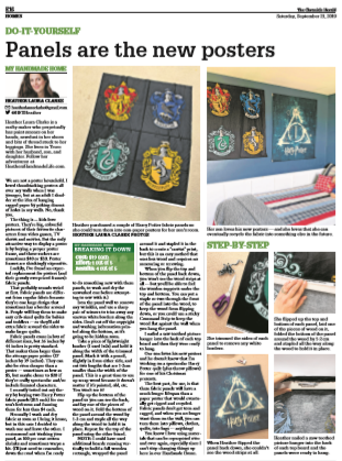 Fabric panels are the new posters {Heather's Handmade Life}