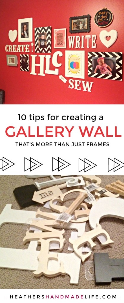 10 tips for creating a gallery wall {Heather's Handmade Life}