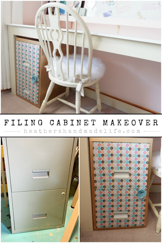 Filing cabinet makeover {Heather's Handmade Life}
