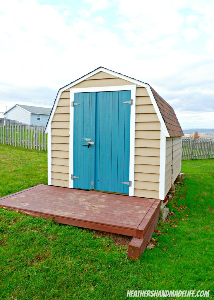 How we (finally) moved our shed {Heather's Handmade Life}