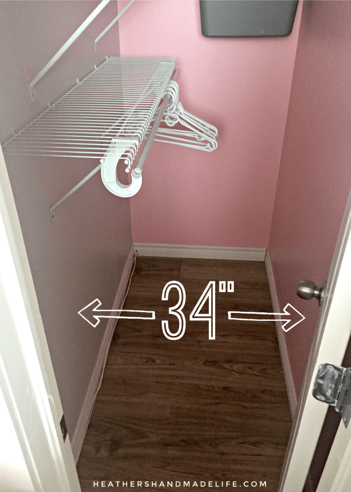 Skinny closet overhaul: How rethinking its shelves changed everything {Heather's Handmade Life}
